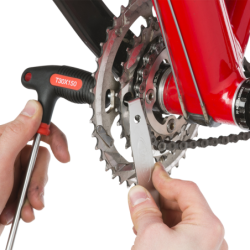 Wrench for standard & Campagnolo Ultra Torque chainring nuts