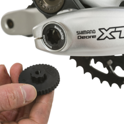 Nylon roller for Shimano Hollowtech II crank arm adjustement cap