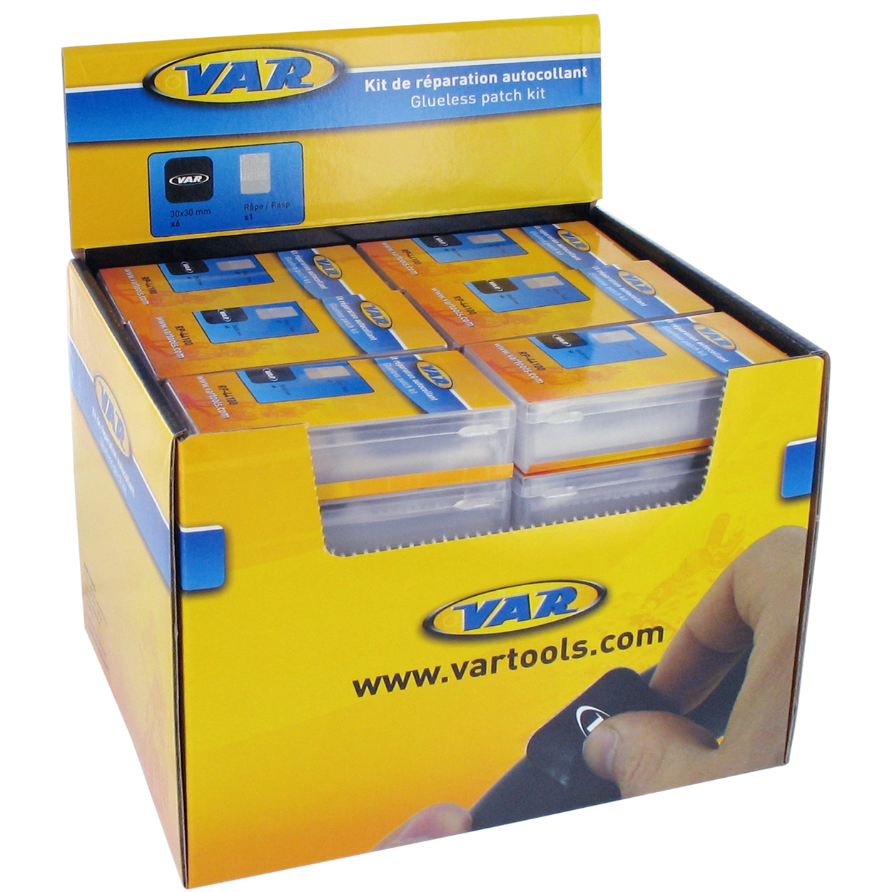 Boîte de comptoir 36 kits de patchs adhésifs