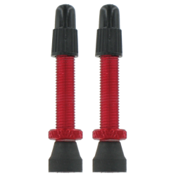 2 valves Presta aluminium - rouge
