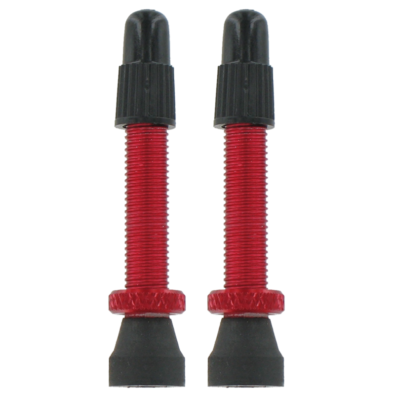 2 valves Presta aluminium - rouge