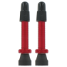 2 alloy Presta valves - 35mm red