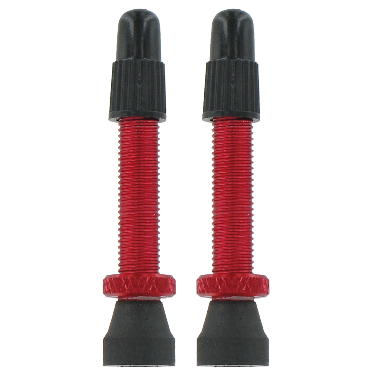 2 alloy Presta valves - 35mm red