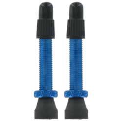 2 valves Presta aluminium - bleu