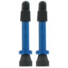 2 alloy Presta valves - 35mm blue