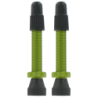 2 alloy Presta valves - 35mm green
