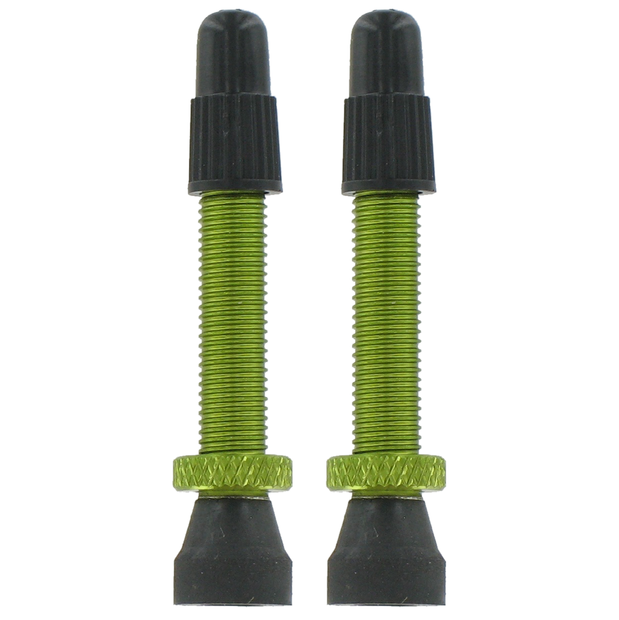 2 alloy Presta valves - 35mm green