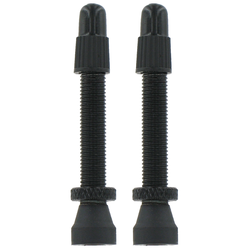 2 valves Presta aluminium 44mm - noir