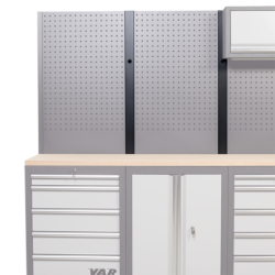 Double-sided panel connector grey hammered