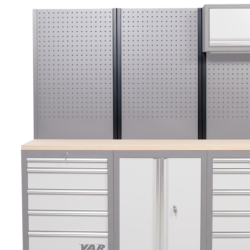 Single-sided panel connector grey hammered