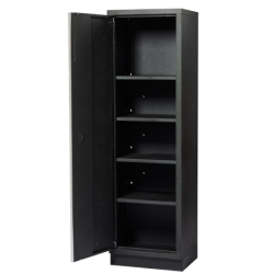 Tall cabinet with 4 shelves - full black series