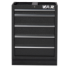 5-drawer cabinet - full black series