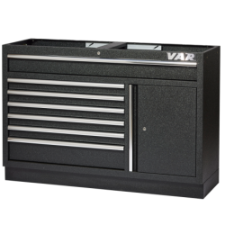 Grand meuble 7 tiroirs 1 porte - Edition noire