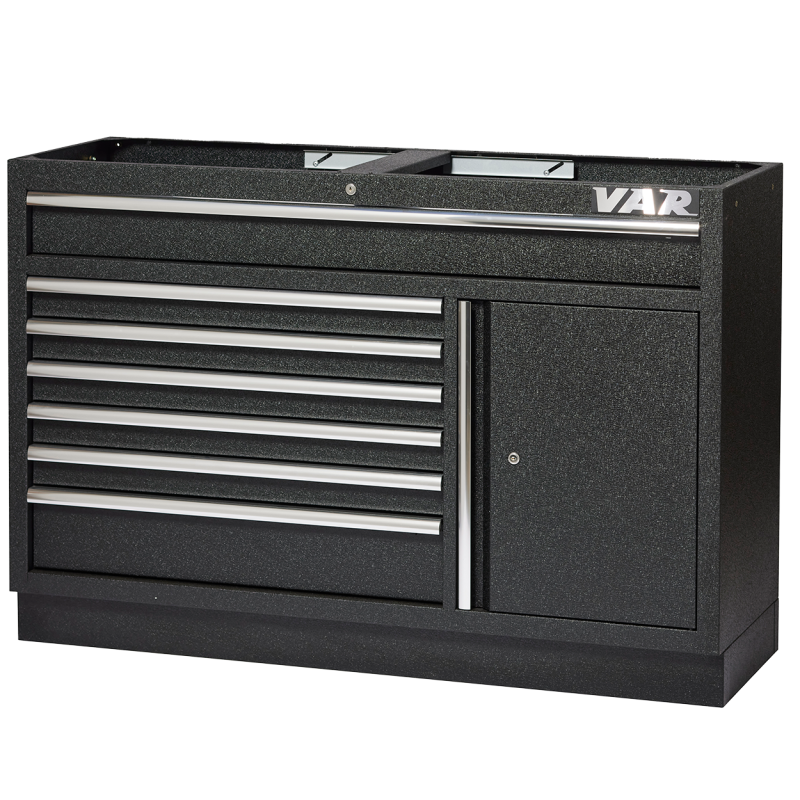 Grand meuble 7 tiroirs 1 porte - Edition noire