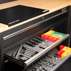 Large drawer cabinet - 7 drawers 1 door - full black series