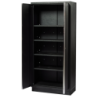 2-door tall cabinet with 4 shelves - full black series