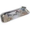 Rectangular magnetic parts tray - stainless steel