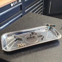 Rectangular magnetic parts tray - stainless steel