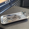 Rectangular magnetic parts tray - stainless steel