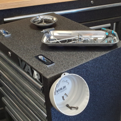 Rectangular magnetic parts tray - stainless steel