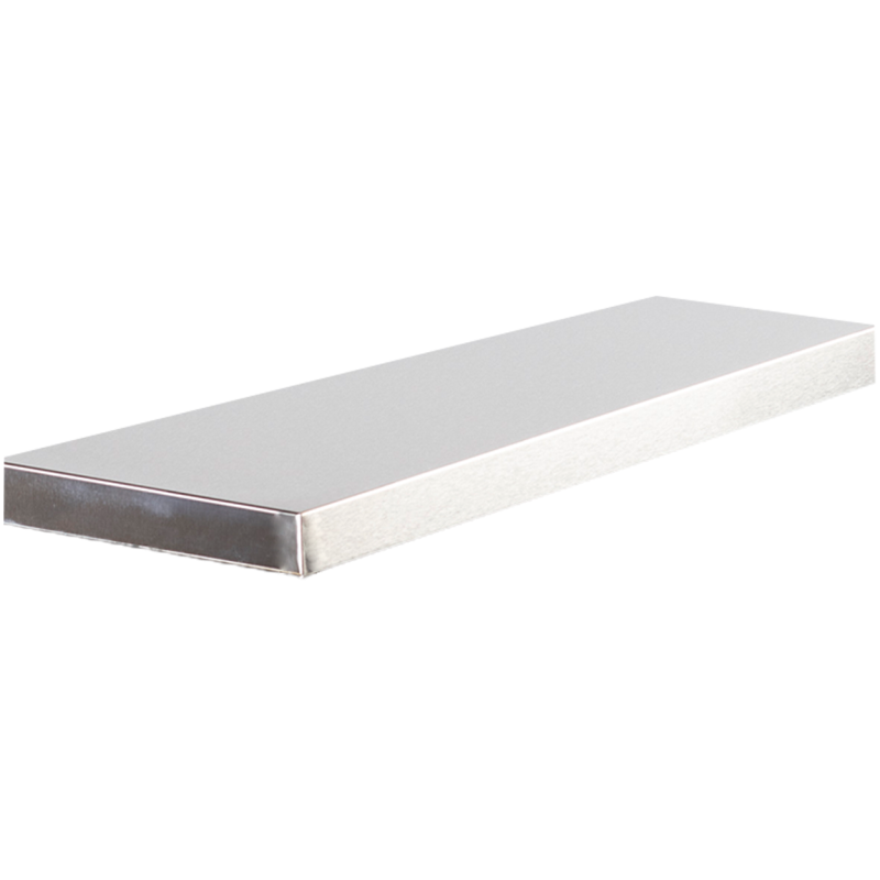 Stainless steel benchtop extension for single cabinet - 680x230mm
