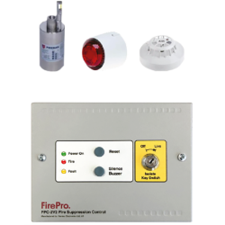 Alarm with temperature sensor, fire extinguisher + SSI connection