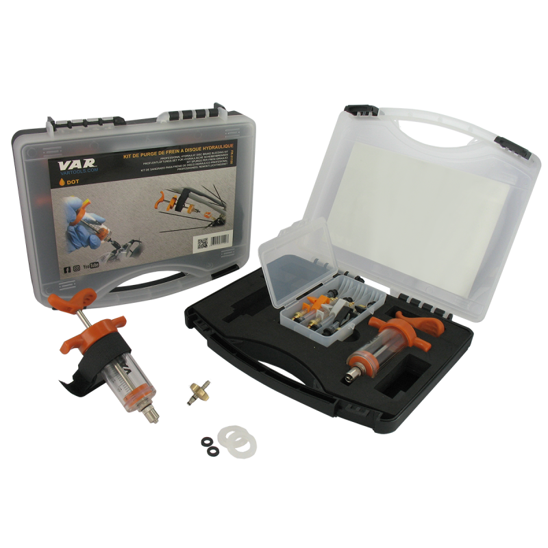 Professional hydraulic disc brake bleeding kit (orange)