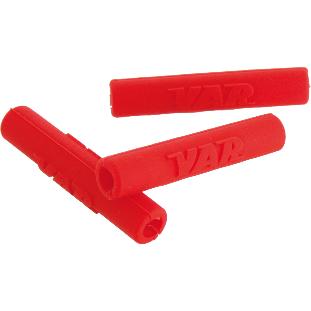 Polybag 4 cable tips 5mm - red