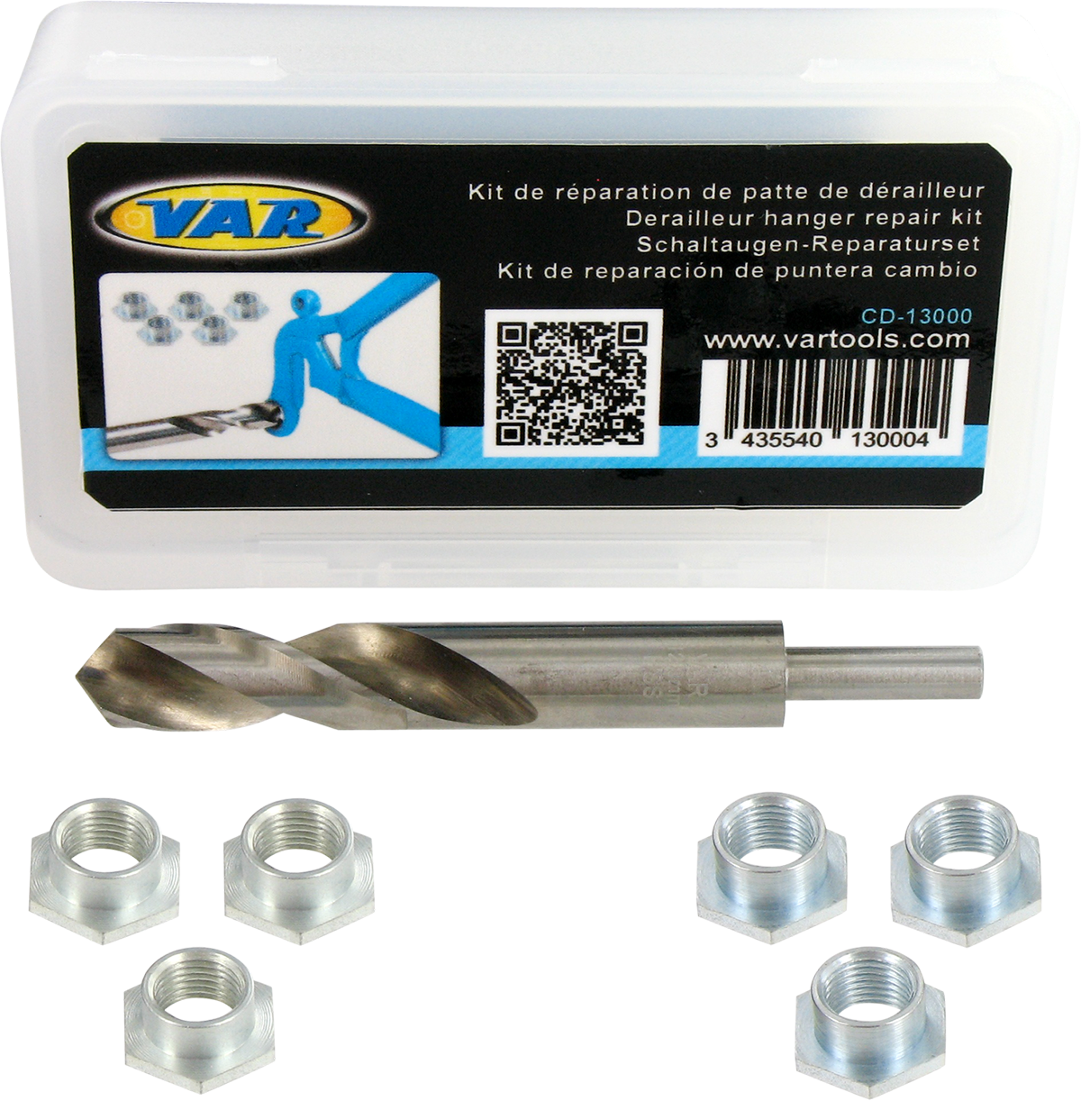 Rear derailleur dropout repair kit