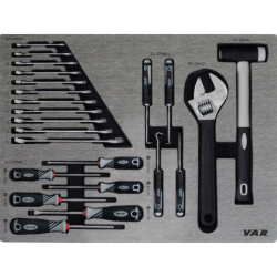 Tool tray for spanners, screwdrivers, hooks, hammer - TOOLS INCLUDED