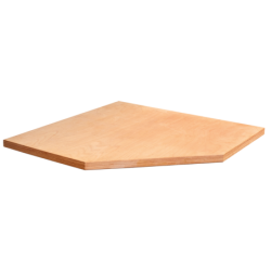 Plateau bois d'angle - 865 x 865 x ép 40 mm