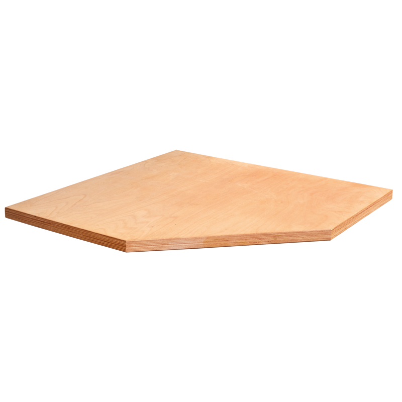 Beech plywood corner bench top - 86,5 x 86,5 cm