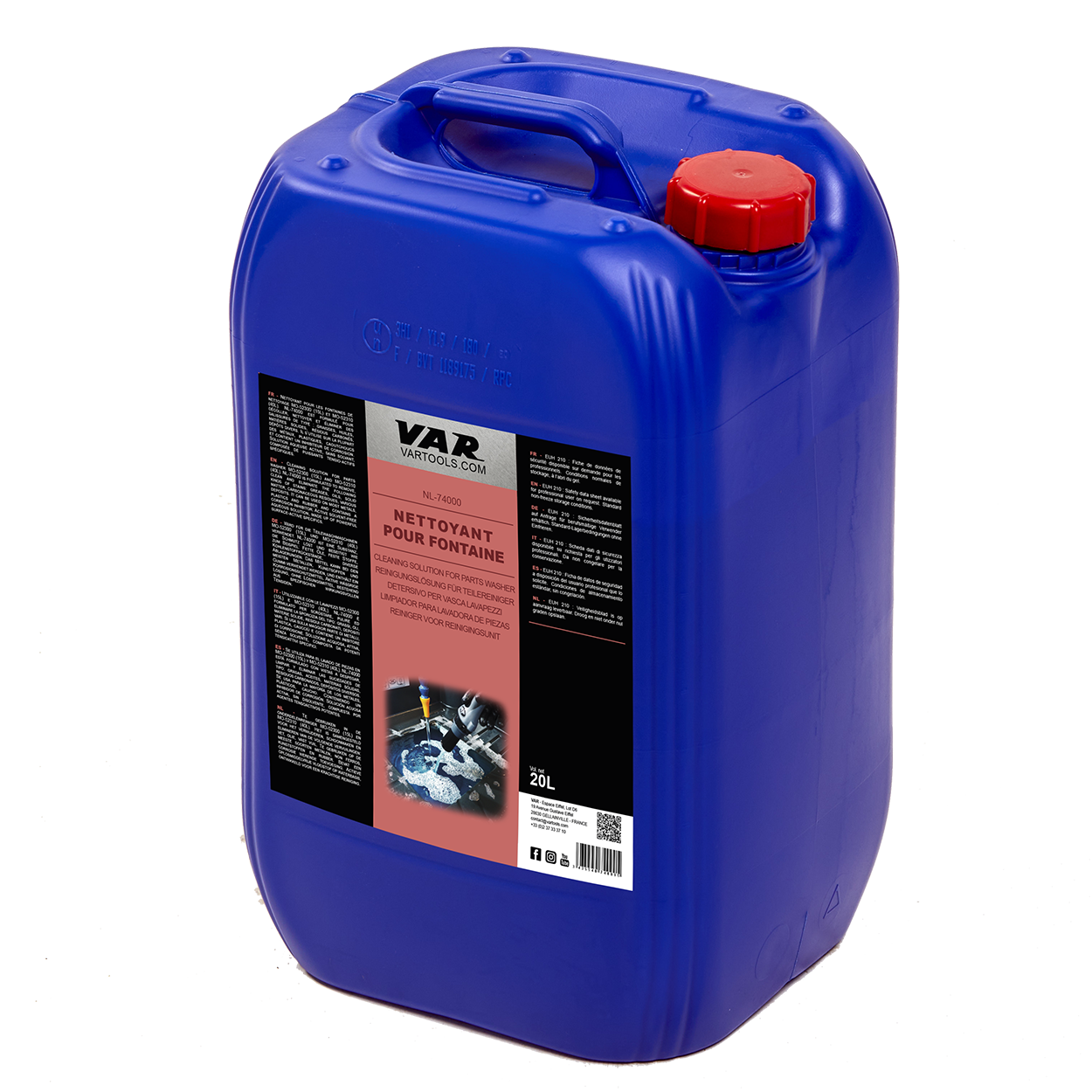 Cleaning solution for parts washer - 20 L - Without COV