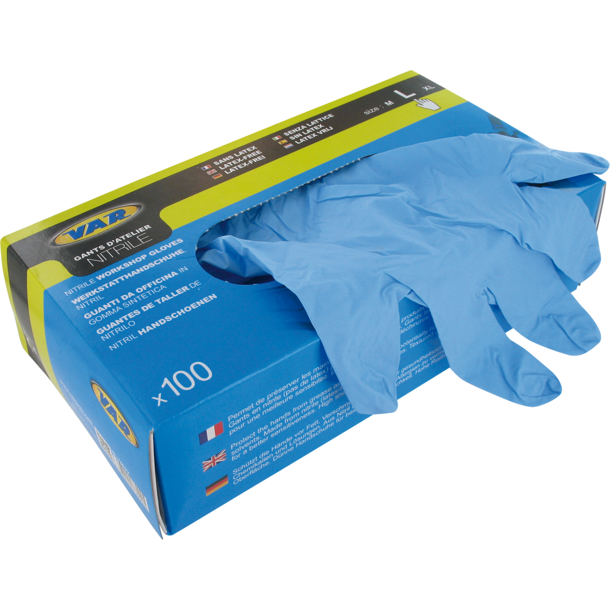 Boîte de 100 gants nitrile - Taille L