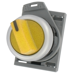 Bouton lumineux jaune avec boitier contact pour fontaine MO-52310