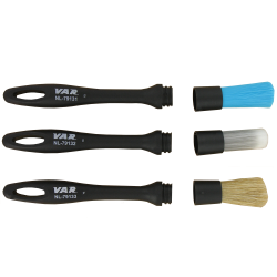 Set of 3 brushes (blue, grey and boar hairs)