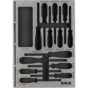 VAR | Tool tray for screwdrivers and hex wrenches with pre-cut zone