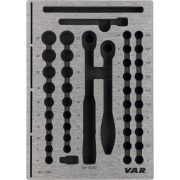 VAR | Tool tray for ratchet wrench set and torque wrench with pre-cut zone