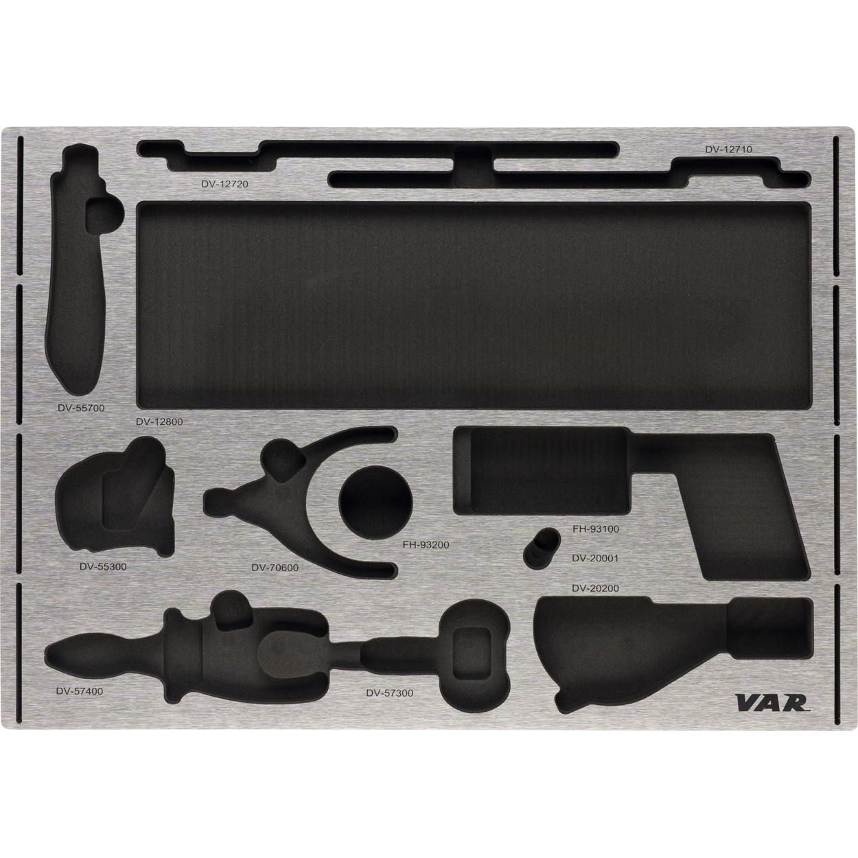 VAR | Tool tray for cutting tools with pre-cut zone