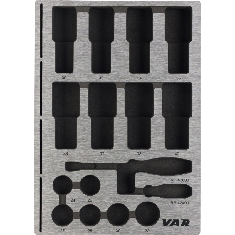 VAR | Tool tray for suspended forks with pre-cut zone