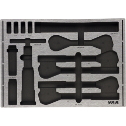 Tool tray for headsets with pre-cut zone