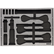 Tool tray for headsets with pre-cut zone