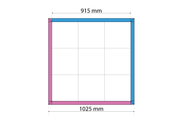 Anti-fatigue floor mat 915x915x16mm - black