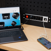 VAR | Tool panel 61cm with multi-plug power stripe - black granite painting