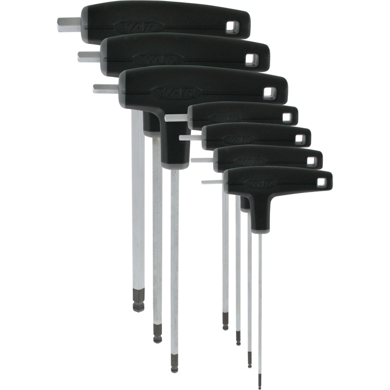 VAR | Set 7 P-handled hex wrenches with ball-ends from 2 to 8mm