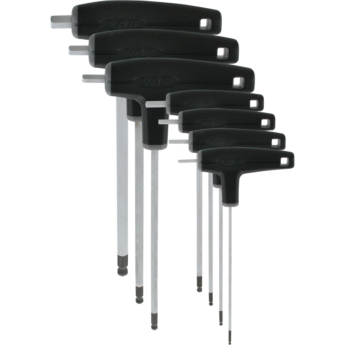 VAR | Set 7 P-handled hex wrenches with ball-ends from 2 to 8mm