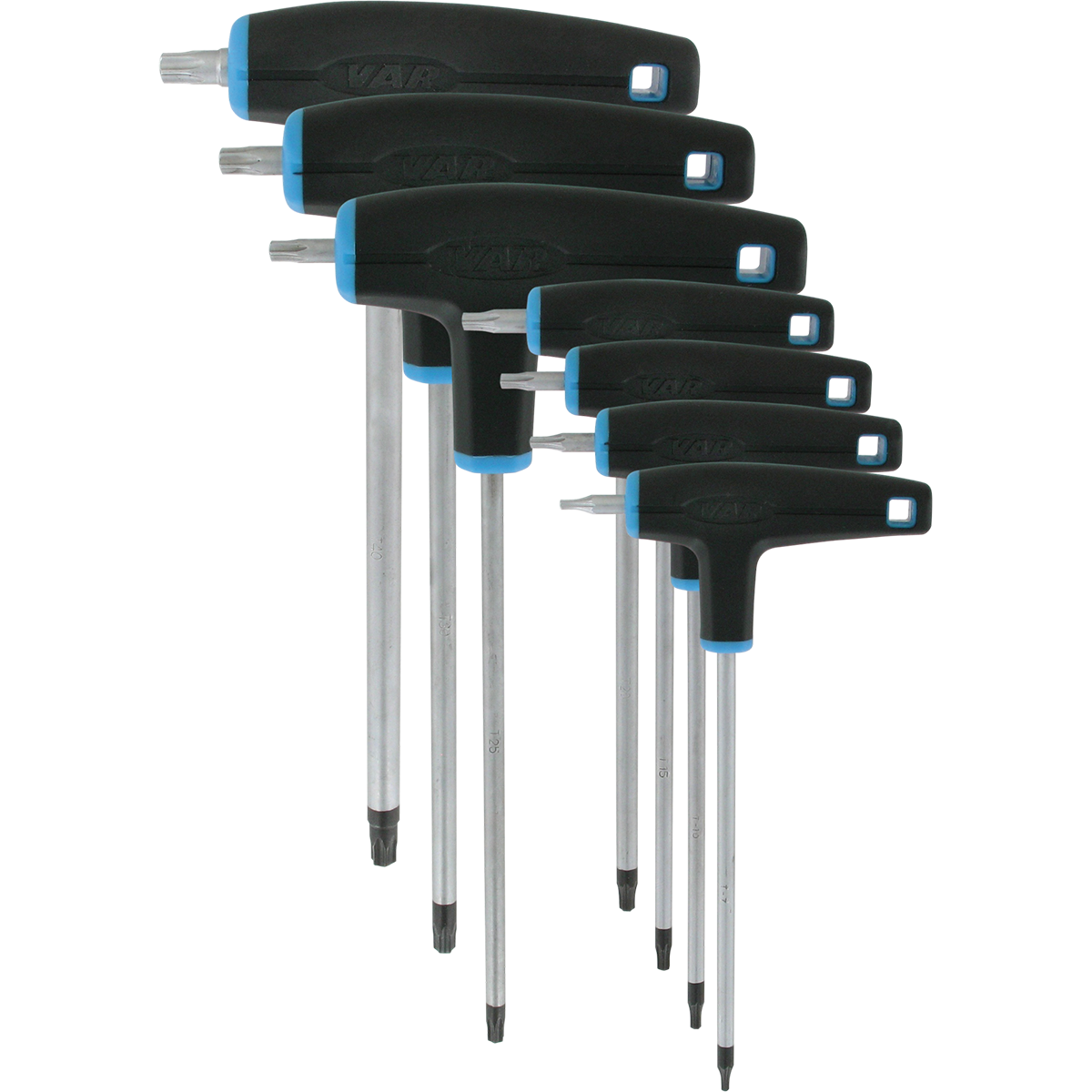 VAR | Set 7 P-handled Torx wrenches from 7 to 40