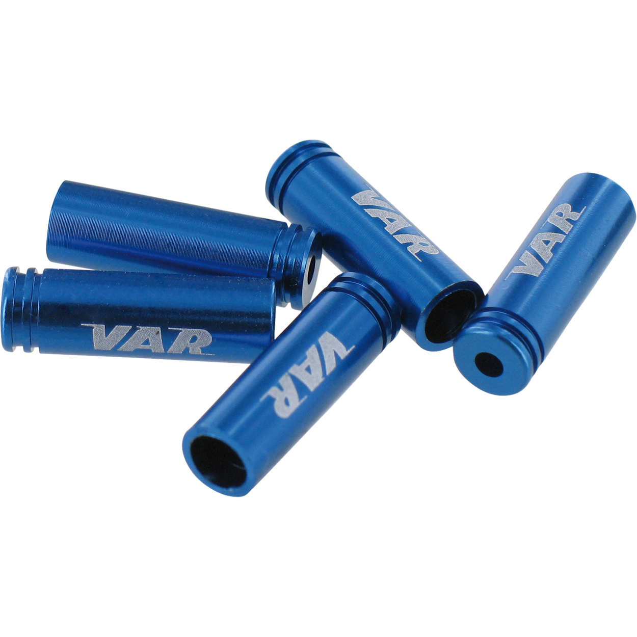VAR | Bottle 100 cable housing ferrules 4 mm - blue