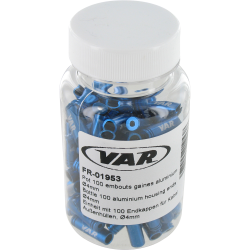 VAR | Bottle 100 cable housing ferrules 4 mm - blue