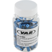 VAR | Bottle 100 cable housing ferrules 4 mm - blue
